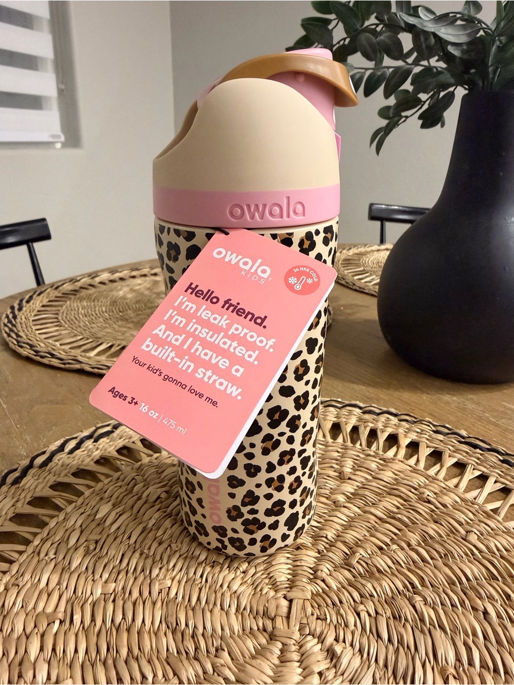 Owala x cat & jack leopard- wild one 16oz - Picture 3 of 5